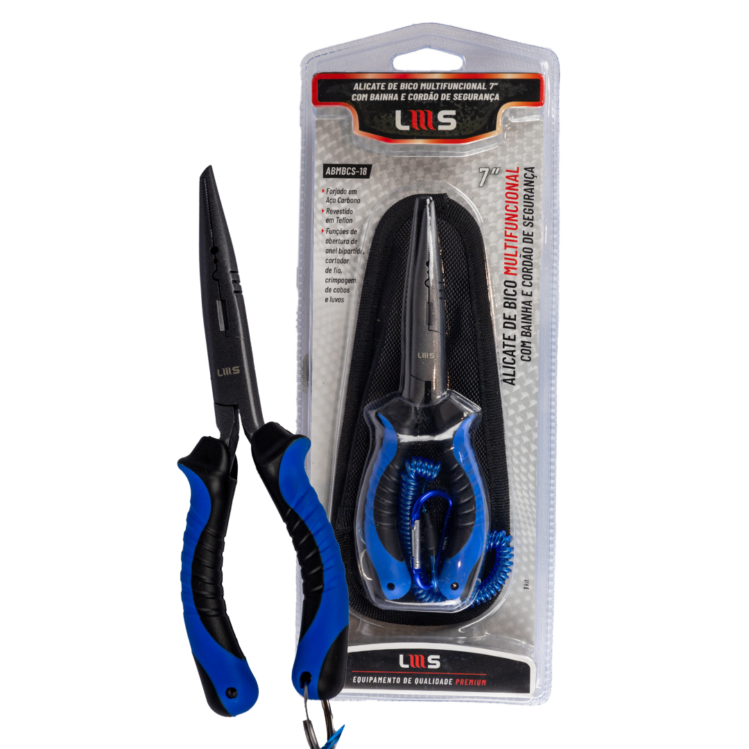 ALICATE DE BICO 7″ COM BAINHA E CORDÃO DE SEGURANÇA