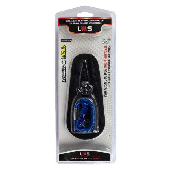 MINI ALICATE DE BICO MULTIFUNCIONAL 5,5″ COM BAINHA E CORDÃO DE SEGURANÇA